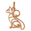 Серебряная подвеска кошка позолоченная 530647